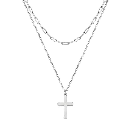 Stainless steel  Crosses necklace