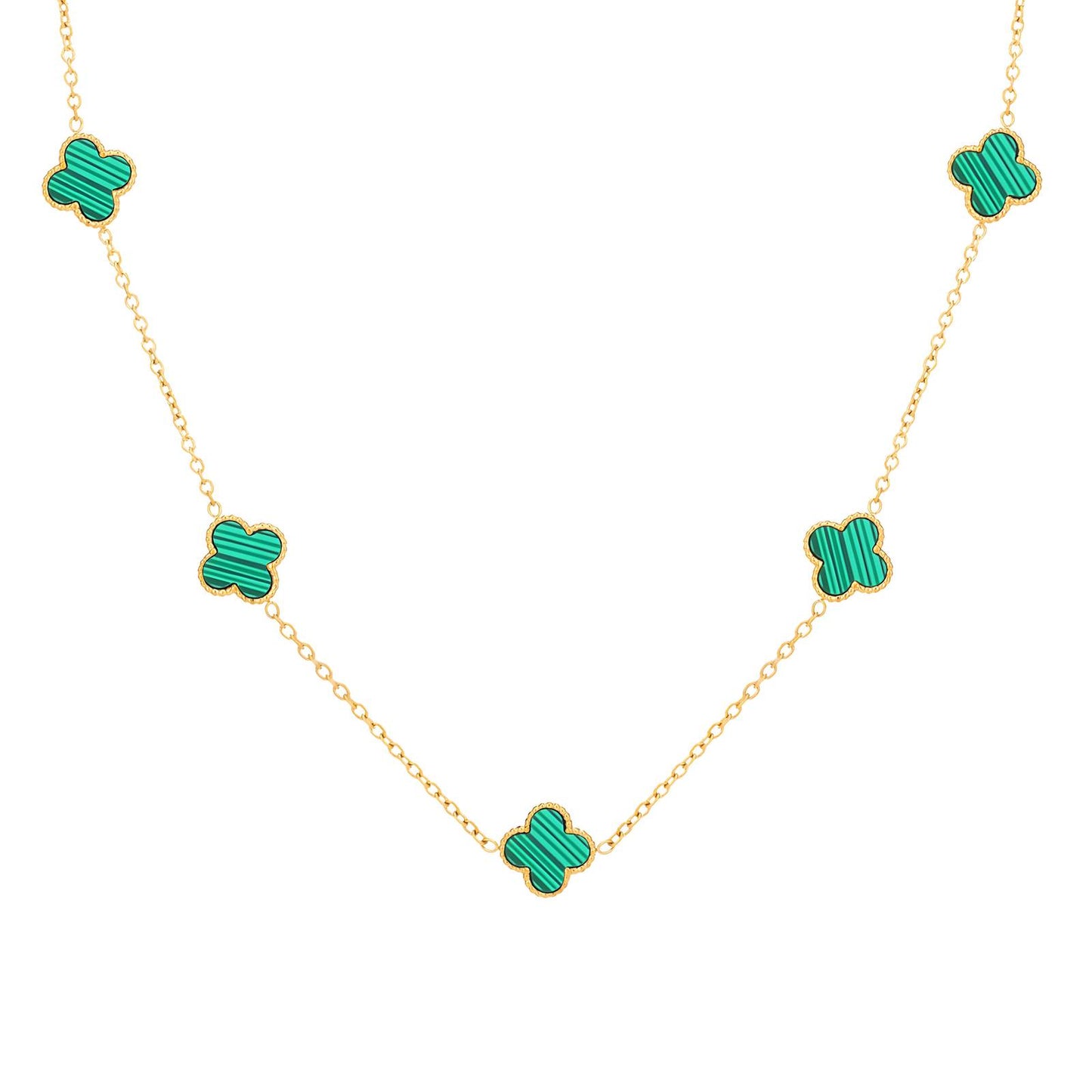 Golden Clovers Luxe Necklace