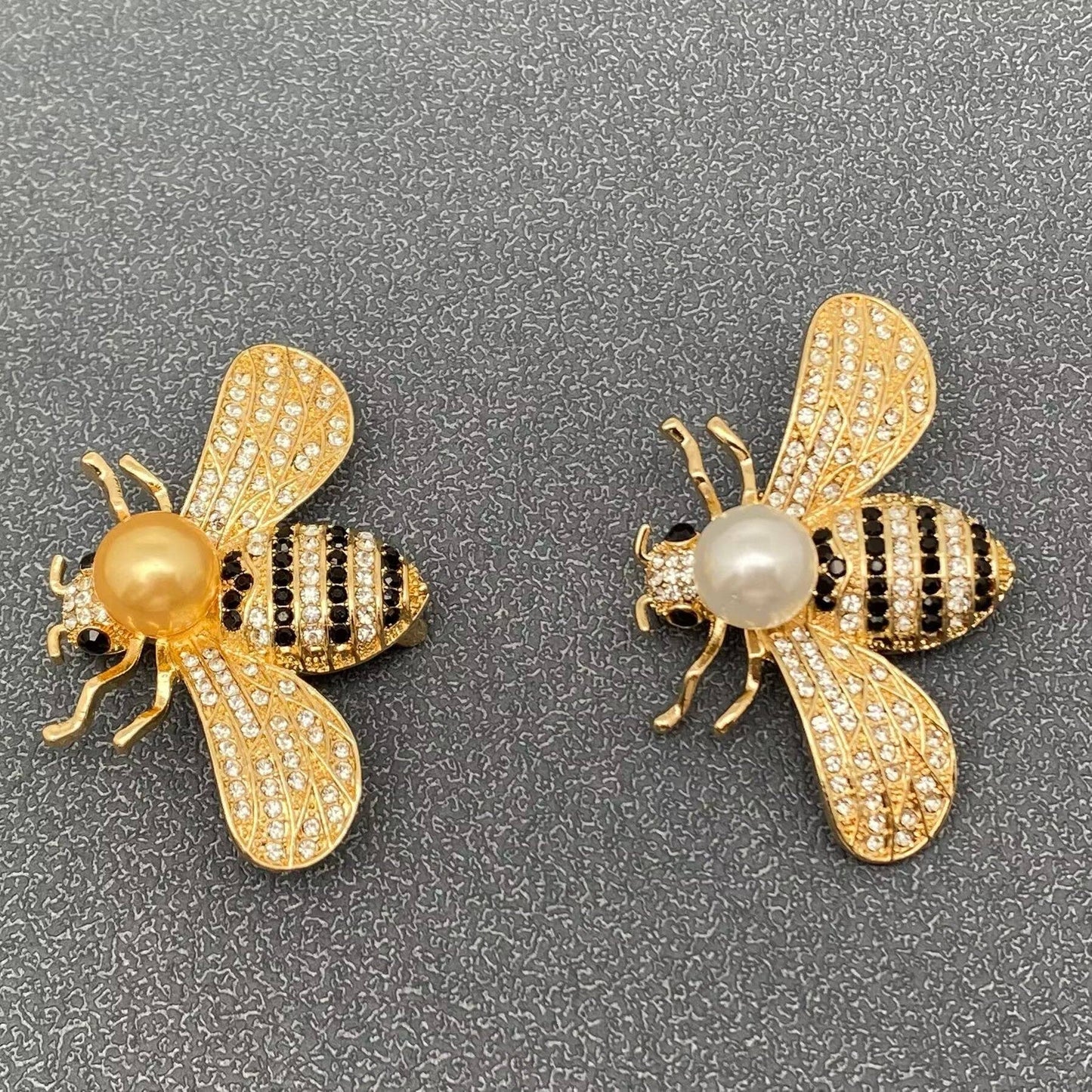 Rhinestone Bee Brooch