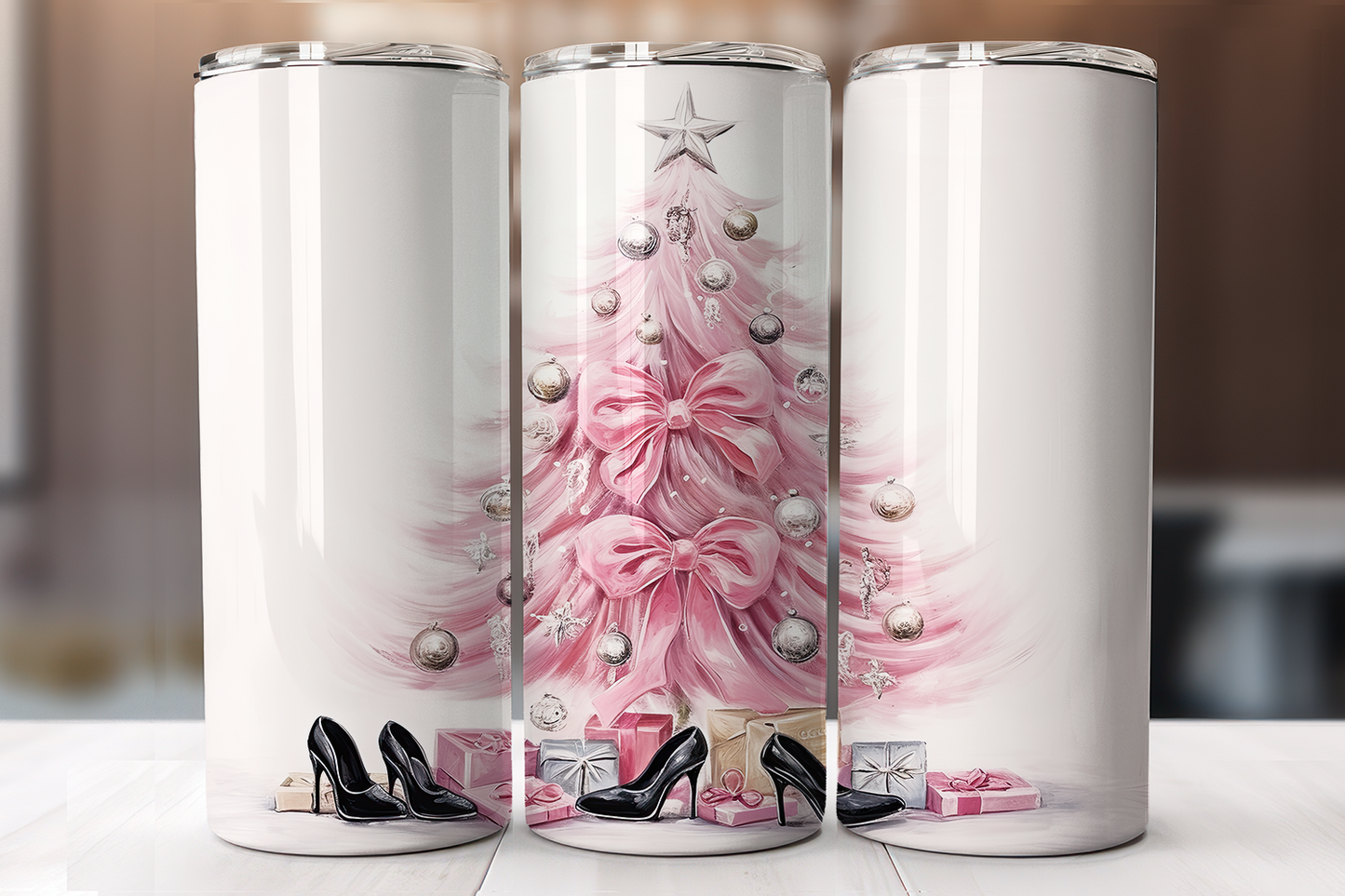 Pink Christmas Tumbler