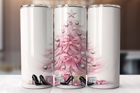 Pink Christmas Tumbler