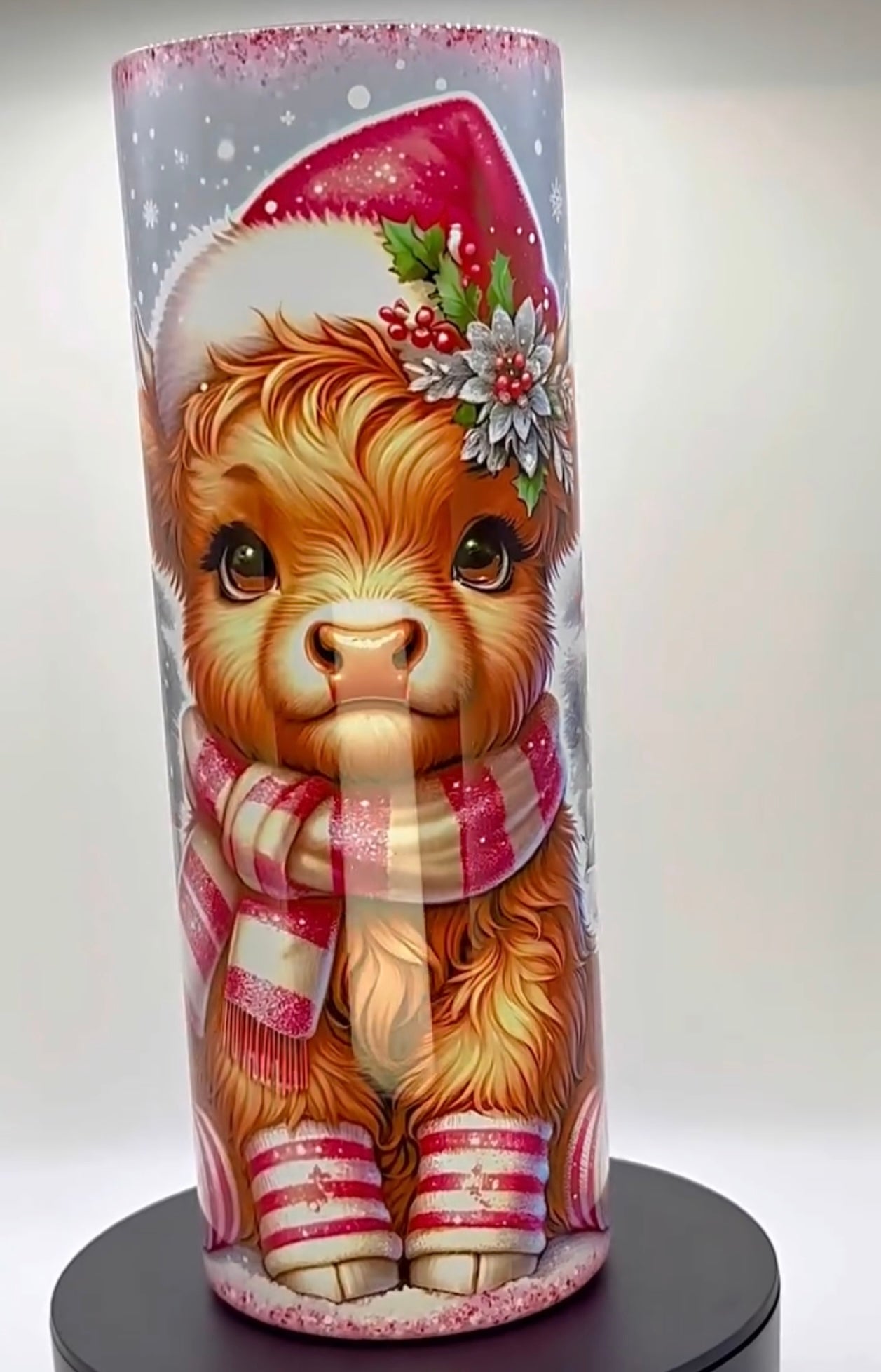 Baby Highland Cow Holiday Tumbler