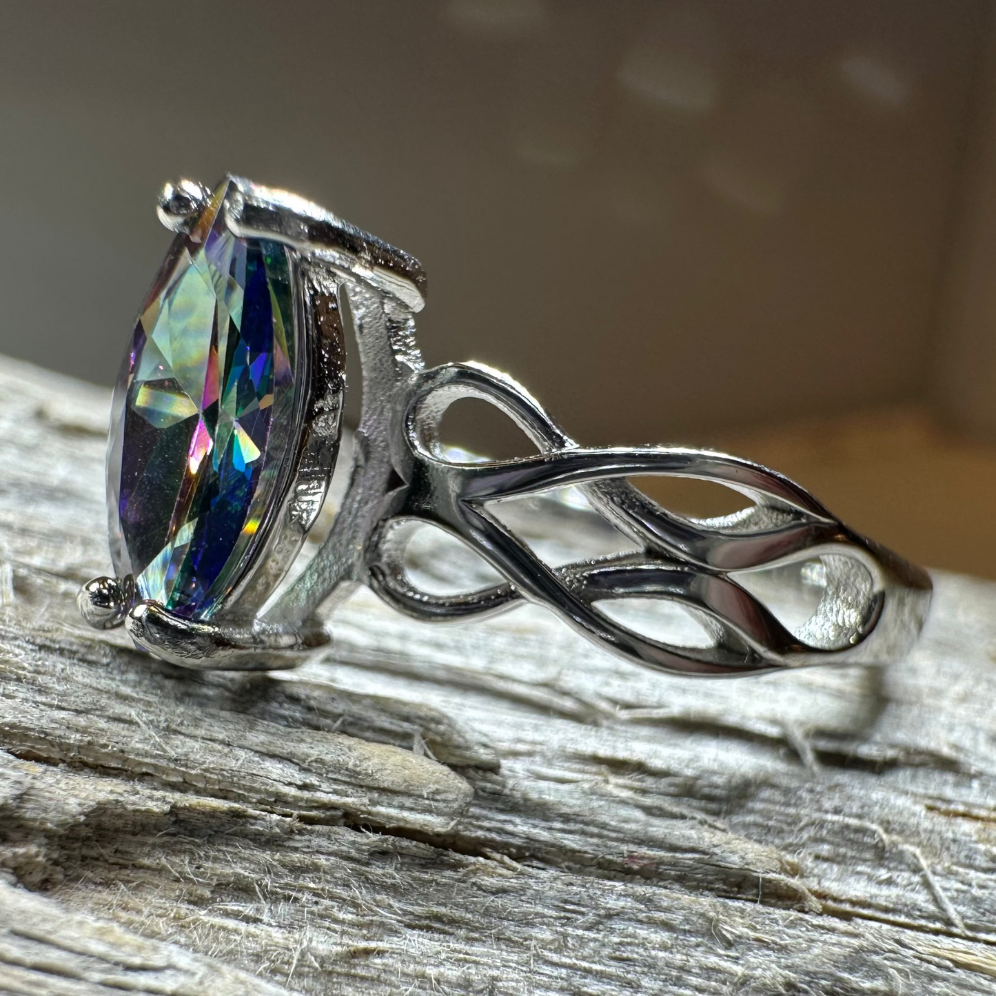 Eloise Celtic Mystic Topaz Ring