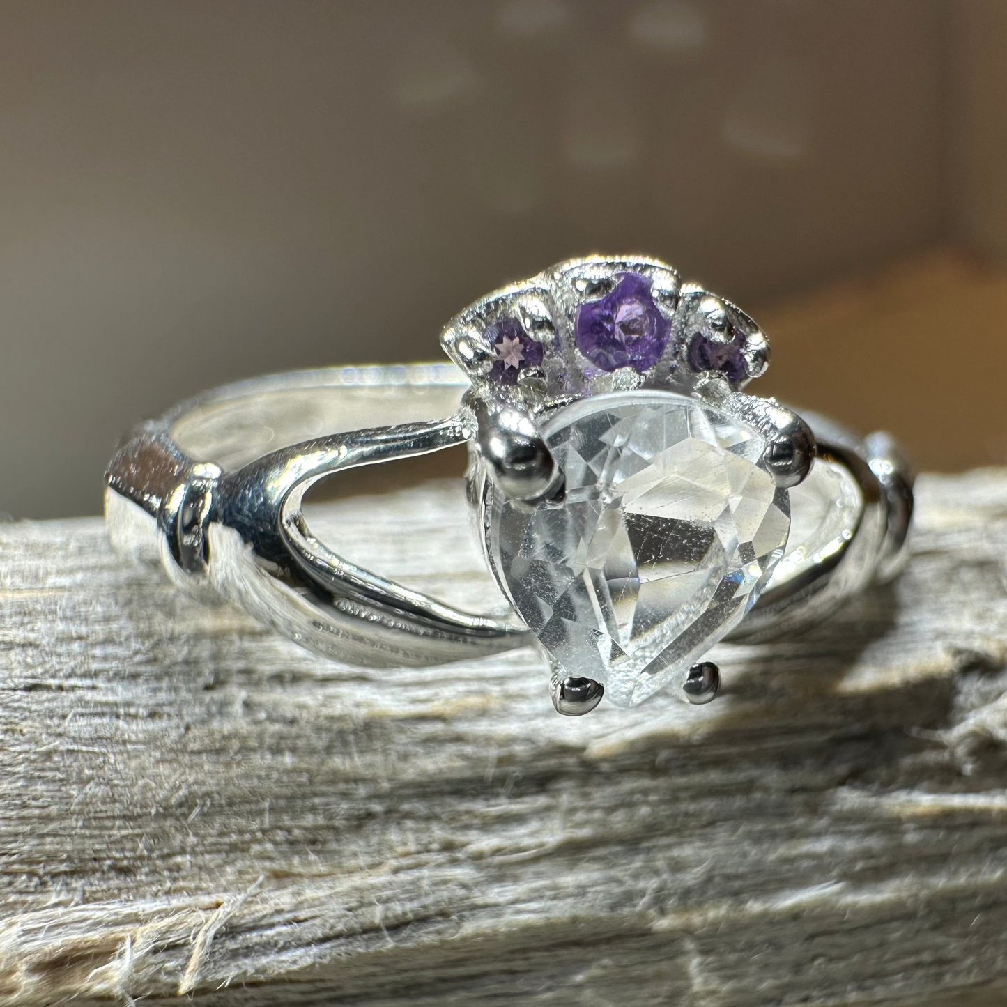 Ardor Moonstone Claddagh Ring