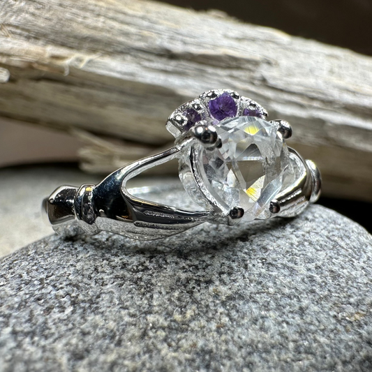 Ardor Moonstone Claddagh Ring
