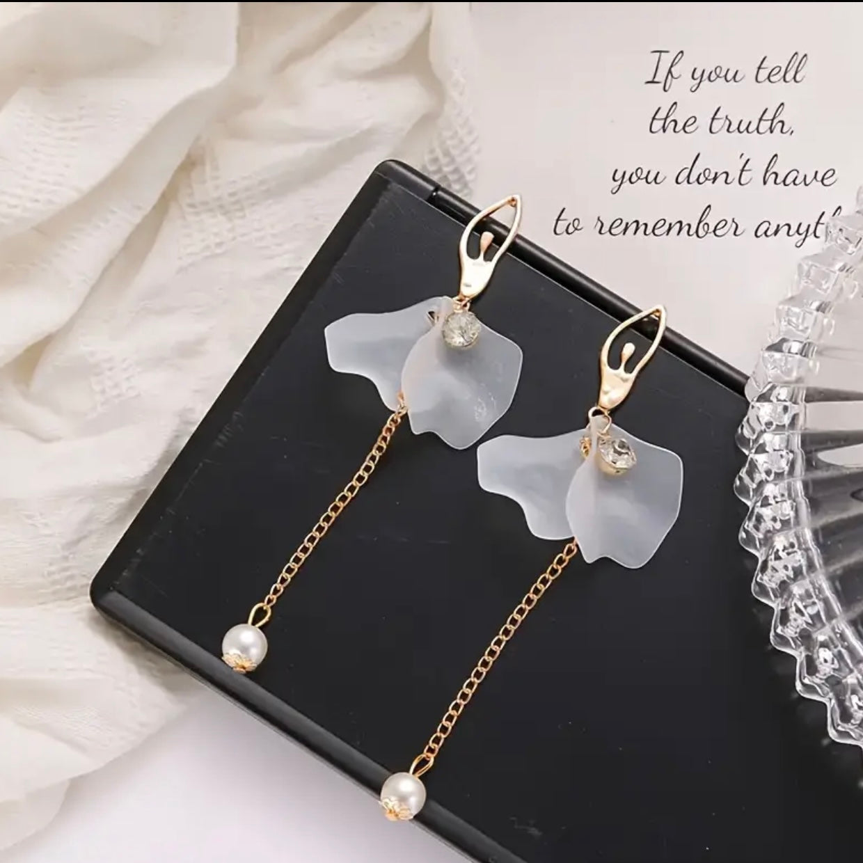 Whimsical Frosted Flower Earrings
