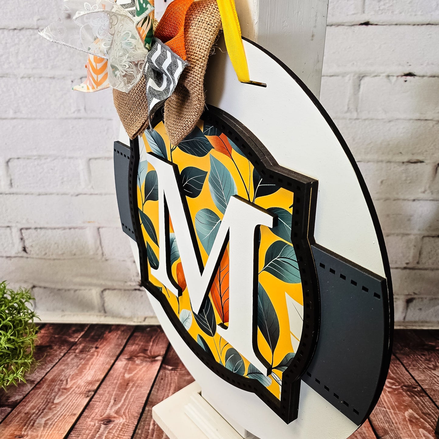 Monogram Frame and Banner Door Hanger