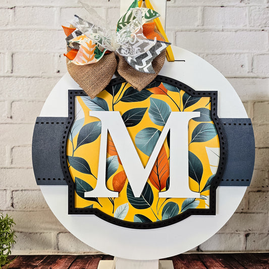 Monogram Frame and Banner Door Hanger