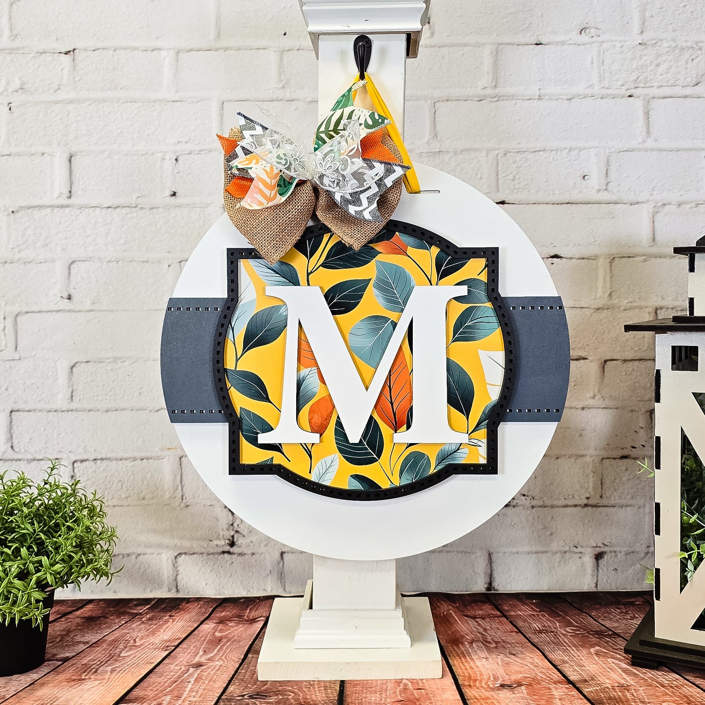 Monogram Frame and Banner Door Hanger