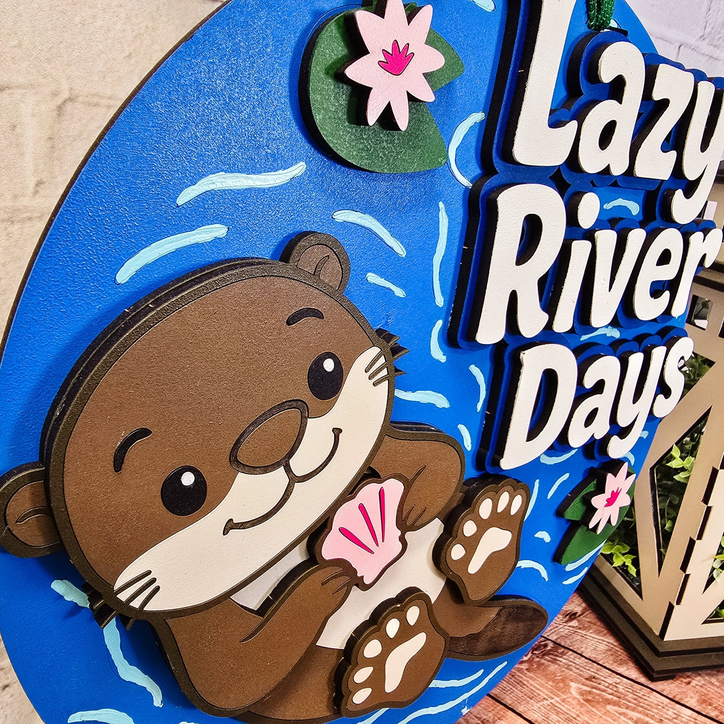 Lazy River Days Otter Door Hanger