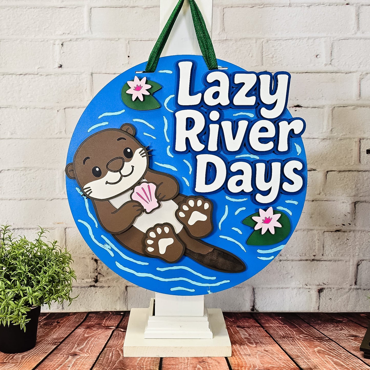 Lazy River Days Otter Door Hanger