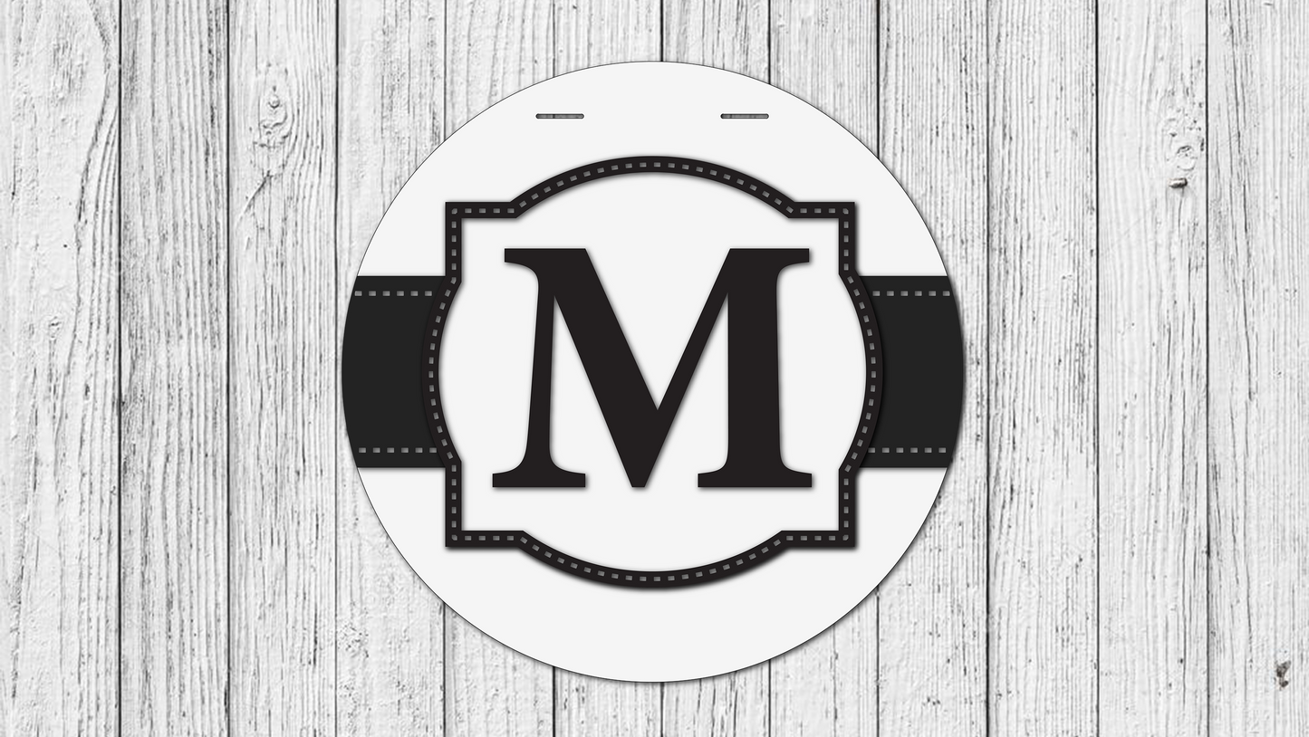 Monogram Frame and Banner Door Hanger