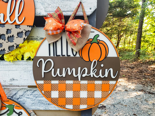 Hello Pumpkin Buffalo Plaid