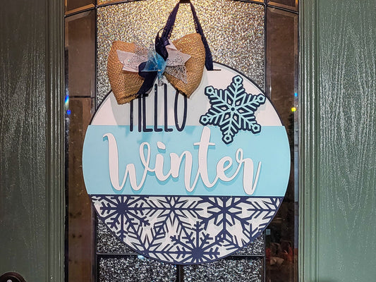 HELLO Winter Snowflake