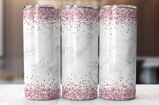 Marble Glitter Tumbler