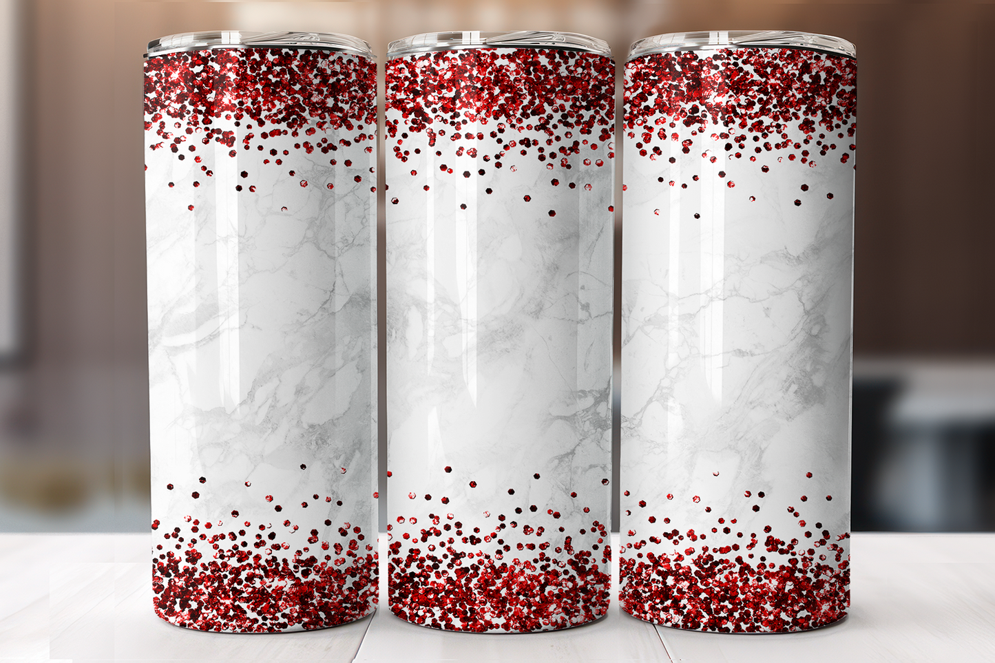 Marble Glitter Tumbler