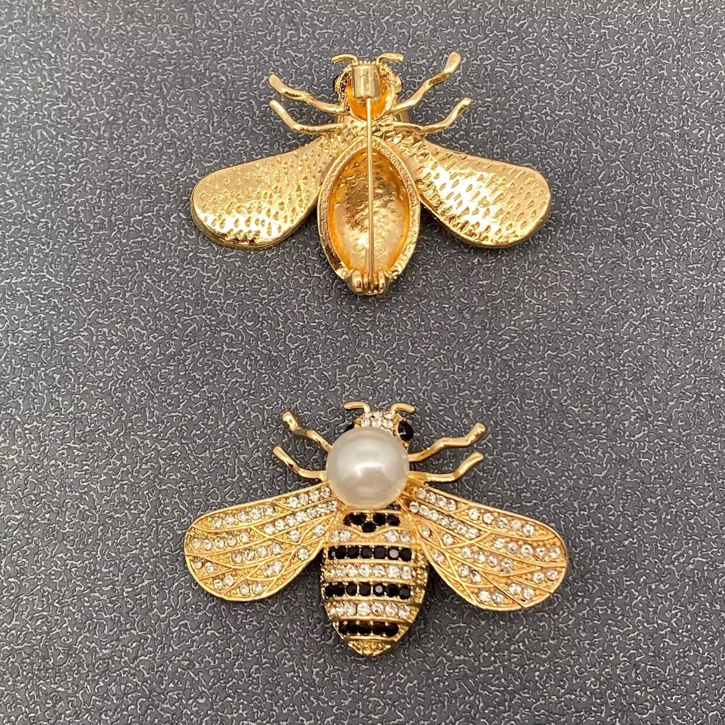 Rhinestone Bee Brooch