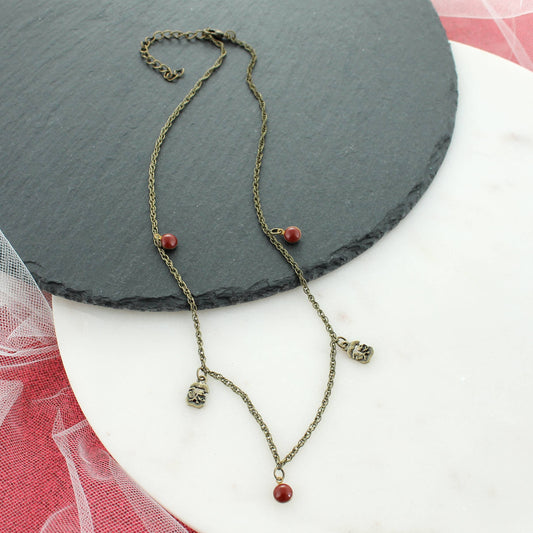 South Carolina Vintage Logo & Enamel Dot Necklace, Officially Licensed