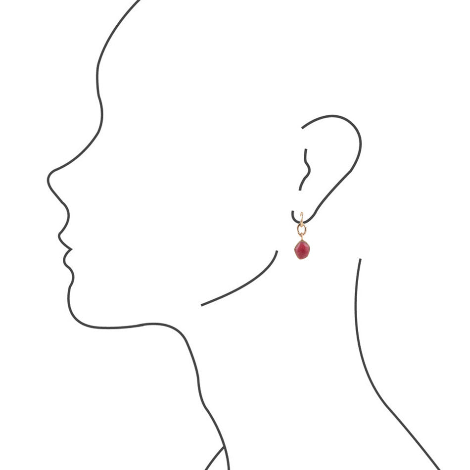 Drop Post Bordeaux Quartz Earrings