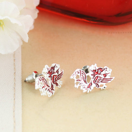 South Carolina Enamel Logo Stud Earrings, Officially Licensed