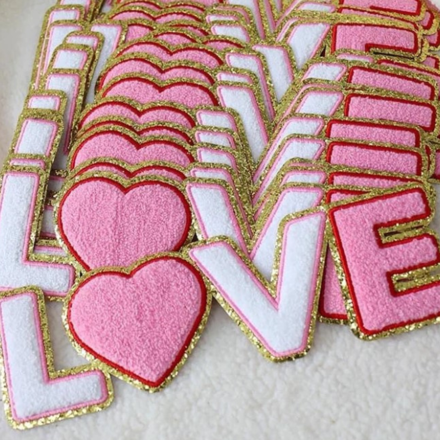 11" LOVE  - Chenille Patch