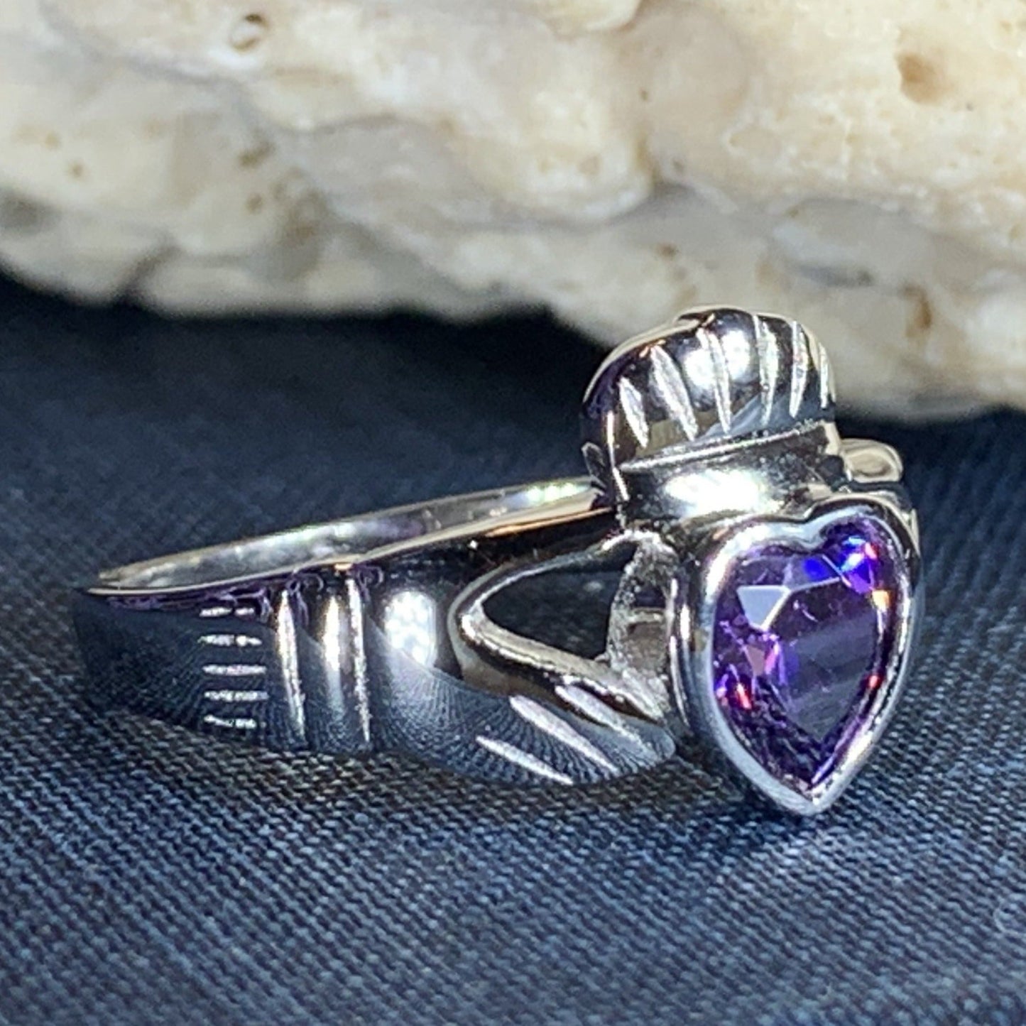 Amethyst Claddagh Ring