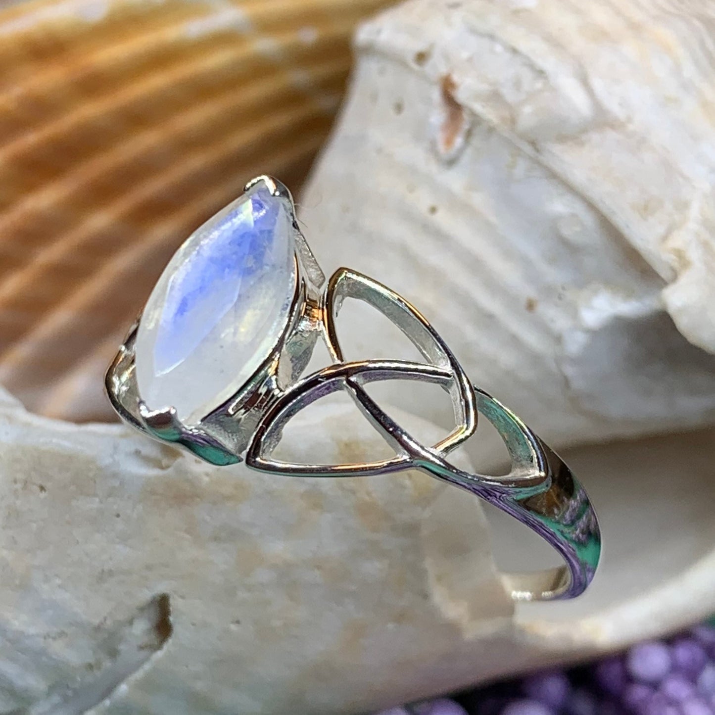 Esmeralda Celtic Knot Ring