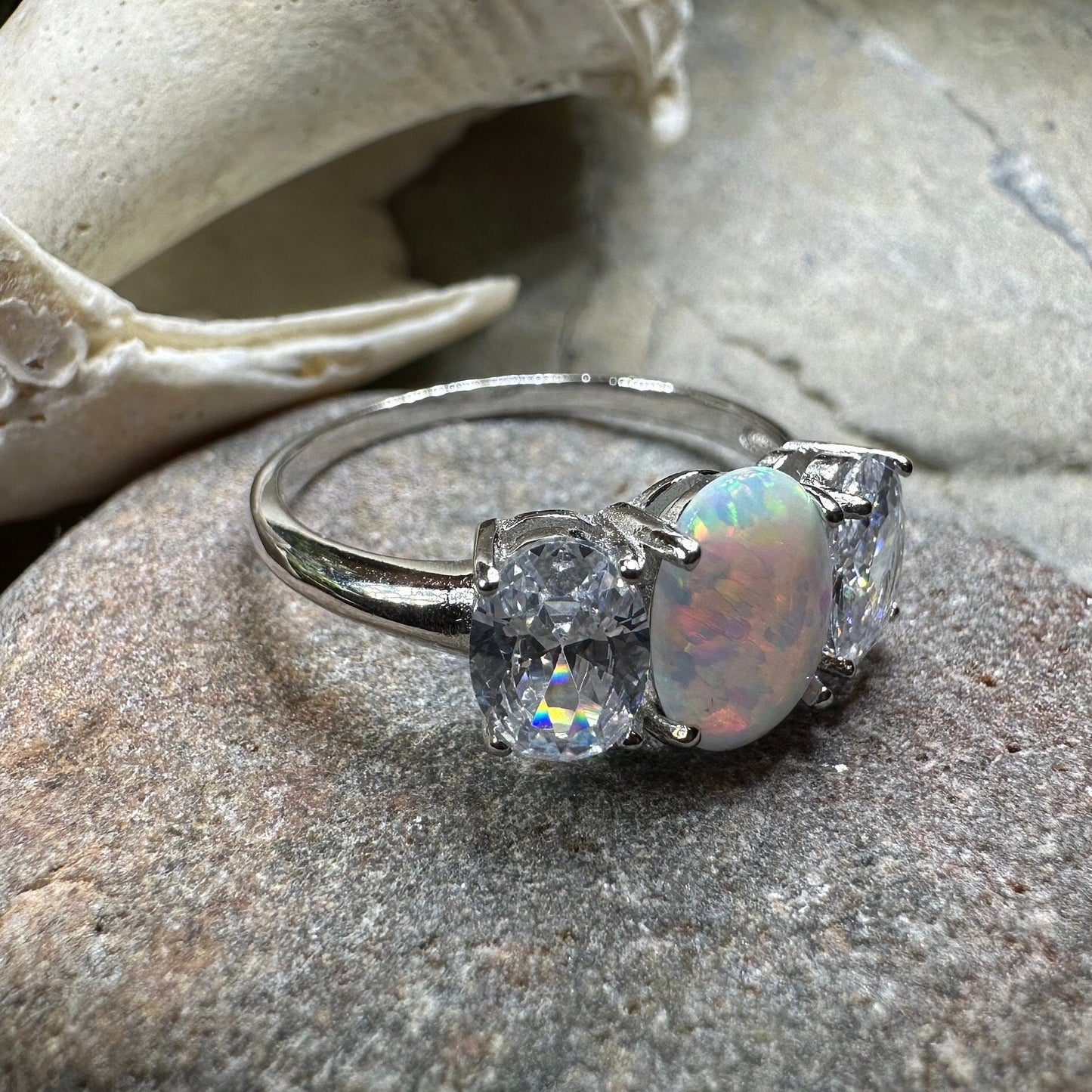 Eternity Opal Celtic Ring