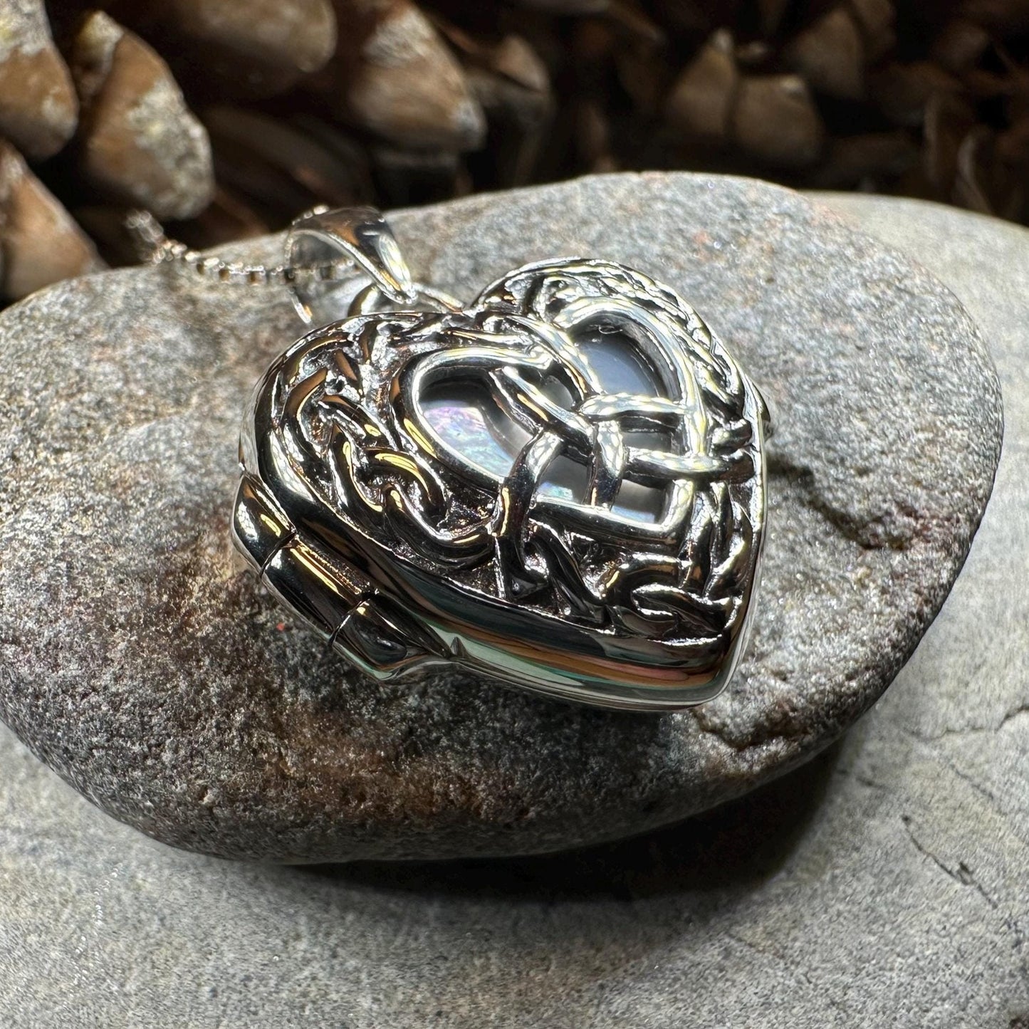 Adoration Trinity Knot Locket Necklace