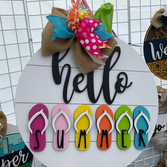 Hello Summer Flip Flops